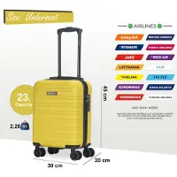 Infinity Leather ABS Hardshell Onderstoel Koffer 45 x 30 x 20 cm Bagage Geschikt voor Wizz Air