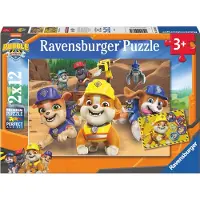 Ravensburger legpuzzel PAW Patrol Rubble & Crew - 2x12 stukjes karton.