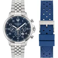 Nautica Analoog horloge 'BLUE OCEAN' blauw / zilver