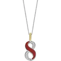 Ti sento Dames Hanger - 925 zilver - Cijfer 8 - Rood - 6841CR_8
