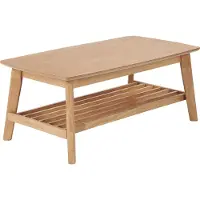 Beliani TULARE - Salontafel - Lichtbruin - Rubberhout
