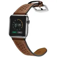 TechProtection Leather Apple Watch 49 / 46 / 45 / 44 Mm Bandje Bruin