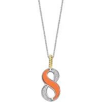 Ti sento Dames Hanger - 925 zilver - Cijfer 8 - Oranje - 6841OR_8