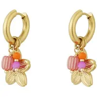 Yehwang Bloom Hoops Oorbellen | Kleurrijke oorbellen | Gouden oorbellen | Stainless steel (verkleurt niet) | Waterproof | Nikkelvrij | Kerst Cadeau | Sinterklaas | Cadeau voor haar