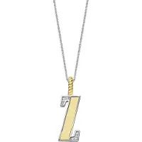 Ti sento Dames Hanger - 925 zilver - Letter Z - Zirkonia met geel verguld - 6840ZY_Z
