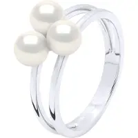 ATELIERS SAINT GERMAIN Ring Trilogy - 3 echte gecultiveerde zoetwaterparels rond 5-6 mm