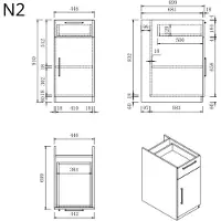 Wasophoogte Keukenkast module n2 – perle taupe