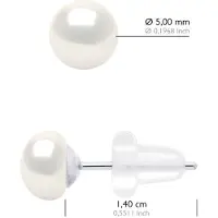 ATELIERS SAINT GERMAIN Oorbellen van echte gekweekte zoetwaterparels knop 5-6 mm