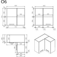 Wasophoogte Keukenkast – module o6 – pure wit