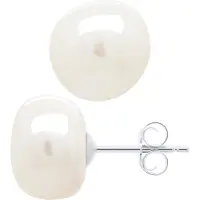 ATELIERS SAINT GERMAIN Oorbellen van Zilver 925 en Echte Cultuur Zoetwaterparels Barok 10 - 11 mm