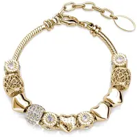 MYC Paris Stralende Charm Armbanden - Goud en Kristal