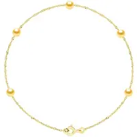 ATELIERS SAINT GERMAIN Armband - 5 Echte Gecultiveerde Zoetwaterparels Rond 4-5 mm