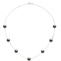 ATELIERS SAINT GERMAIN Ketting Echt 7 Echte Gecultiveerde Tahiti ParelEN DOOR Rond 7-8 mm