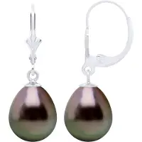 ATELIERS SAINT GERMAIN Oorbellen in Wit Goud en Echte Gecultiveerde Tahiti Parels Parel 10-11 mm