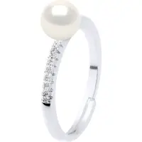 ATELIERS SAINT GERMAIN Ring Sieraden - Echte Gecultiveerde Zoetwaterparel Rond 7-8 mm