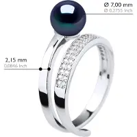 ATELIERS SAINT GERMAIN Ring Sieraden - Echte GeCultiveerde Zoetwaterparel Rond 8-9 mm