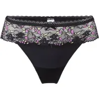 Lingadore String 'Daily' pastelgroen / pink / zwart