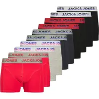 Jack & jones Boxershorts 'JACJadon' marine / grijs gemêleerd / rood / zwart