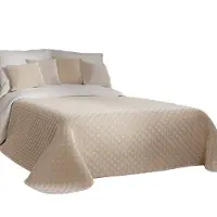 Markizeta VELVI Serie - Bedsprei - 220x240cm - Licht Beige - Geometrisch Patroon