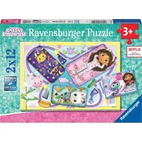 Ravensburger Puzzels 2 x 12 stukken: Pyjamafeest, Gabby's Poppenhuis