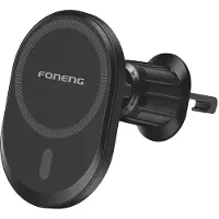 Foneng CP105 autoroosterhouder met 15W inductief opladen (zwart), Smartphonehouder, Zwart