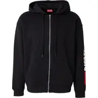 Diesel Sweatshirt 'S-BOXT-ZIP' donkerrood / zwart / wit