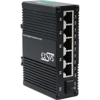 EXSYS Switch 5+ Mini Industrie Gigabit. 5+1x Gigabit SFP PoE+ Web-beheerde switch - Switch - 1-poort
