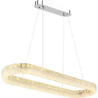 Globo Hanglamp Laurel ovaal chroom