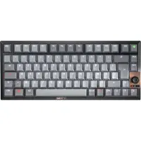 Cherry KW 300W MX, Bekabeld en draadloos, USB + Bluetooth, Mechanische schakelaar, AZERTY-lay-out, LED-verlichting, Zwart, Koperkleurig, Grijs