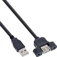 InLine USB2.0 - USB-A verlengadapter met montagemogelijkheid - 0,60 meter