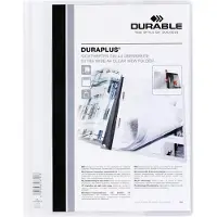 Durable presentatiemap DURAPLUS extra breed, pvc-hardfolie, 25 stuks, wit