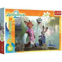 Trefl Puzzel Zootopia, 100 stukjes: Geheimen van Zootopia - Puzzel