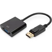 Digitus AK-340403-001-S DisplayPort / VGA Adapter [1x DisplayPort stekker - 1x VGA-bus] Zwart 15.00 cm