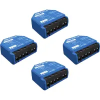 Shelly Relais "1 Gen3, 4-delig pakket", max. 16A, 1 kanaal, Wi-Fi, Bluetooth