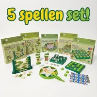 ZD 5-delige Spelletjes Set Kikker Groen – 5 Mini Spelletjes & Educatief Speelgoed – Cadeau of reisspel