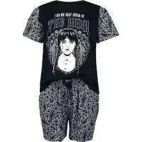 Wednesday Pyjama - - I Do My Best Work in the Dark - S tot 3XL - voor Vrouwen - zwart - Maat M