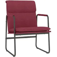 vidaXL Loungestoel 55x64x80 cm stof wijnrood