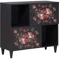 vidaXL Opbergkasten Multikleur 80 x 33,5 x 75 cm Massief Mango Hout