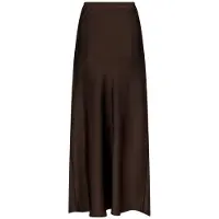 Neo Noir Dames Rokken Vicky Heavy Sateen Skirt - Bruin - Maat 38