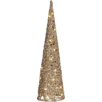 Mica Decorations Decoratieboom Kegel Goud Met Verlichting D 16 H 60 Cm