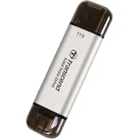 Transcend ESD310S 1 TB Externe SSD harde schijf USB-A 3.2 Gen 2, USB-C Zilver TS1TESD310S