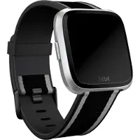 Fitbit Versa/Fitbit Versa Special Edition/Fitbit Versa Lite Bandje Kunststof Zwart/Grijs S