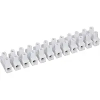 TRU COMPONENTS Kroonsteen Flexibel: 0.75-2.5 mm² Massief: 0.75-2.5 mm² Aantal polen: 12 Wit 10 stuk(s)
