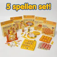 ZD 5-delige Spelletjes Set Kuiken Geel – 5 Mini Spelletjes & Educatief Speelgoed – Cadeau of reisspel
