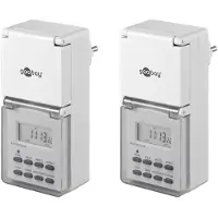 Goobay tijdschakelklok set van 2 stuks - digitaal (10 programma's per week) - voor buiten (IP44) / wit