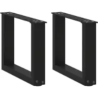 vidaXL Salontafelpoten 2 st U-vormig 30x(30-31) cm staal zwart