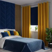 Hobby Hall Fluwelen sprei 170x210 cm - Marineblauw - Gewatteerd