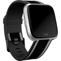 Fitbit Versa/Fitbit Versa Special Edition/Fitbit Versa Lite Bandje Kunststof Zwart/Grijs L