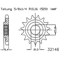 Esjot 32146 520 Superlight Voortandwiel