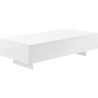 En.casa Salontafel Lärketorp, 115 x 55 x 31 cm. Bijzet- en salontafel voor de woonkamer. Kleur: wit